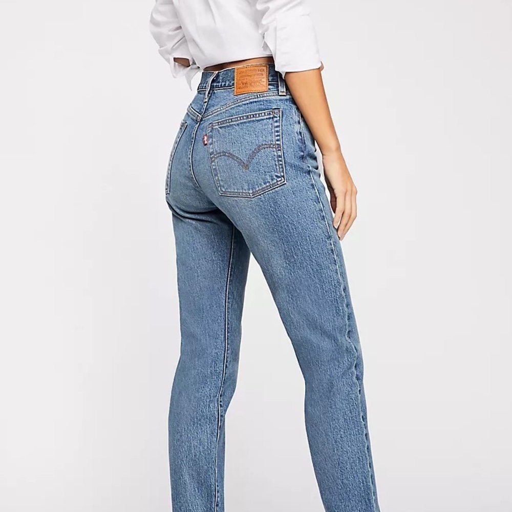 Levi's Light Blue High-Rise Straight Jeans